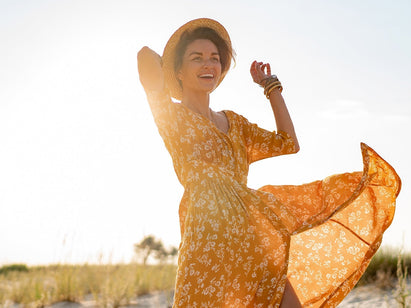 woman in the sunshine