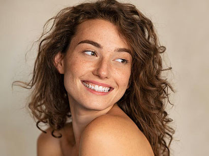 Woman with clear skin