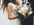 woman holding bouquet at wedding