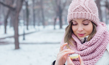 Natural protection for dry lips during cold winter weather