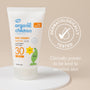 Dermatologically tested organic children scent free sun cream SPF 30 150ml bottle