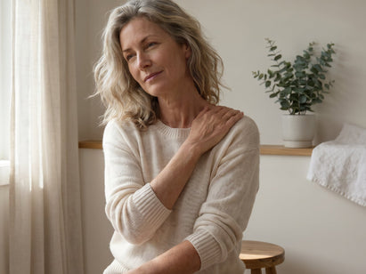 menopausal woman with muscle ache
