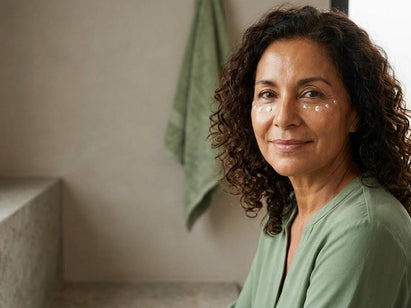 Natural botanical ingredients for best eye cream for over 50s - organic beauty editorial image