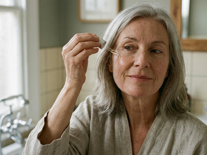 Natural botanical ingredients for best facial oil for over 60s - organic beauty editorial image