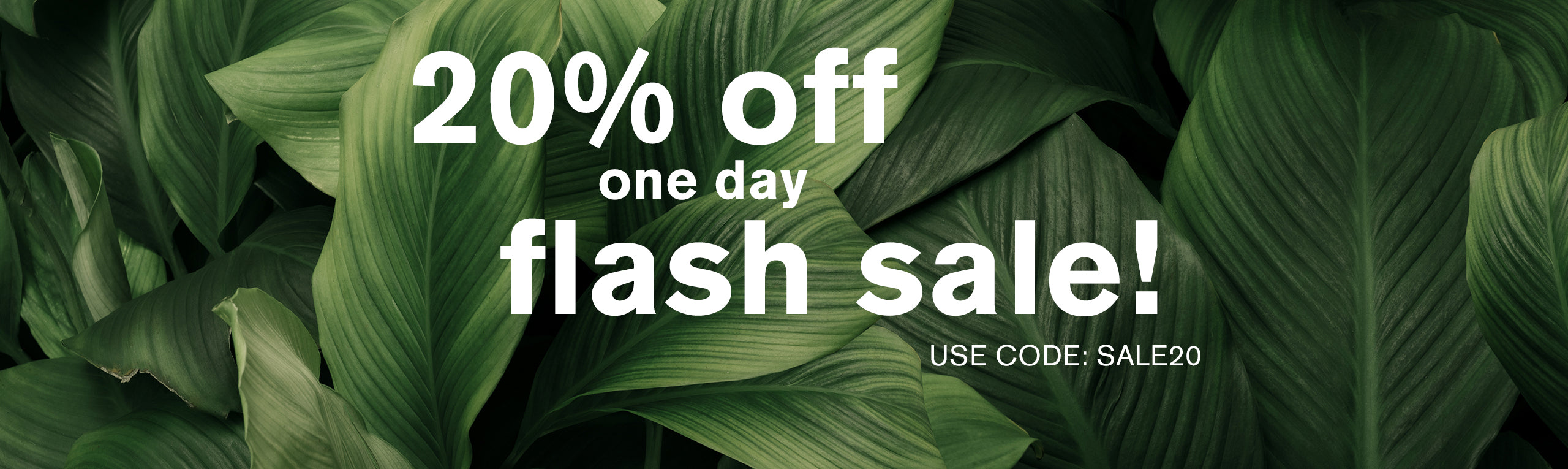 20% off flash sale with code SALE20