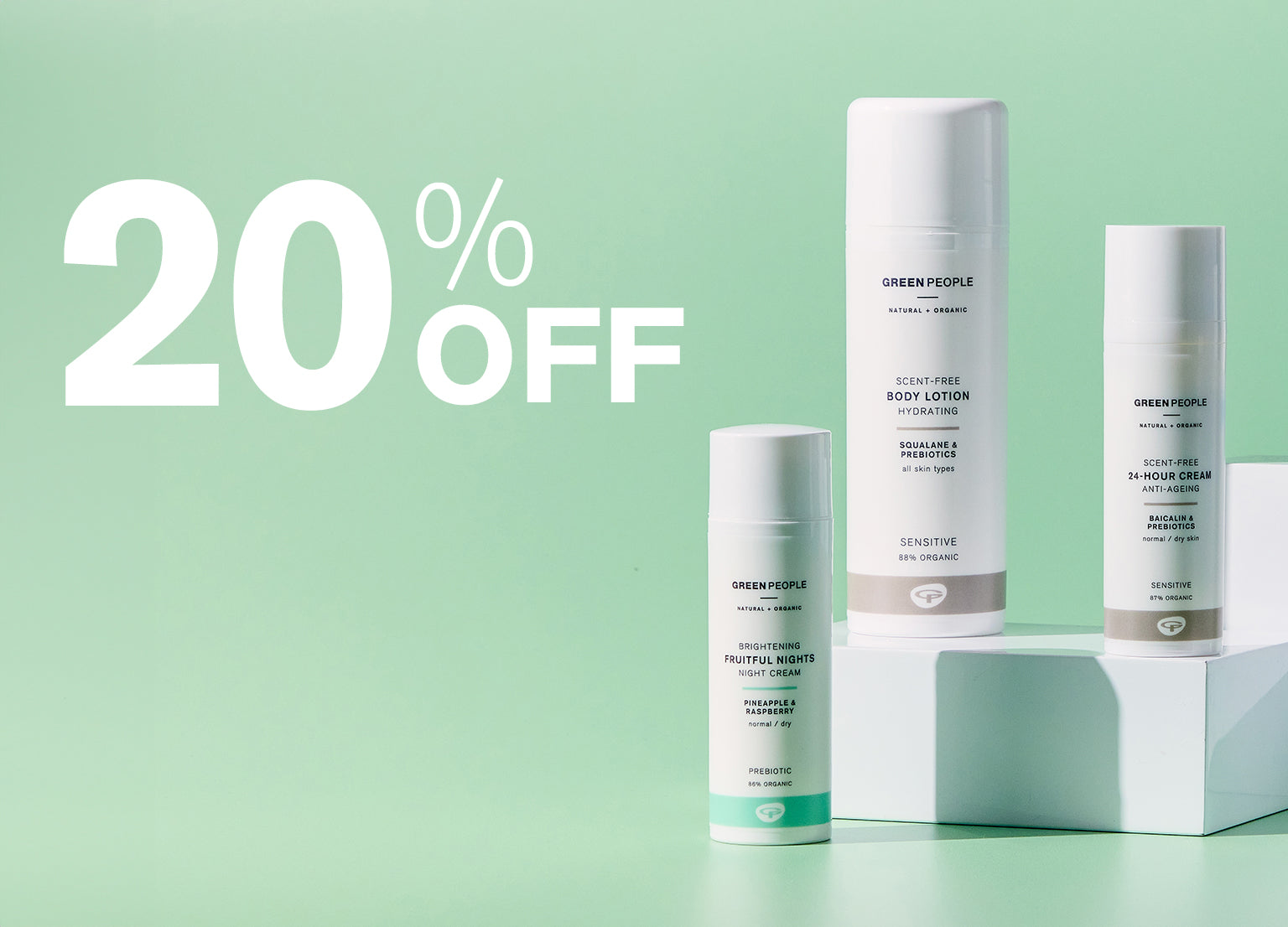 20% off Green People organic beauty products