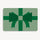 A sage green gift card styled with a dark green ribbon and bow graphic for the Green People E-Gift Voucher £10. image