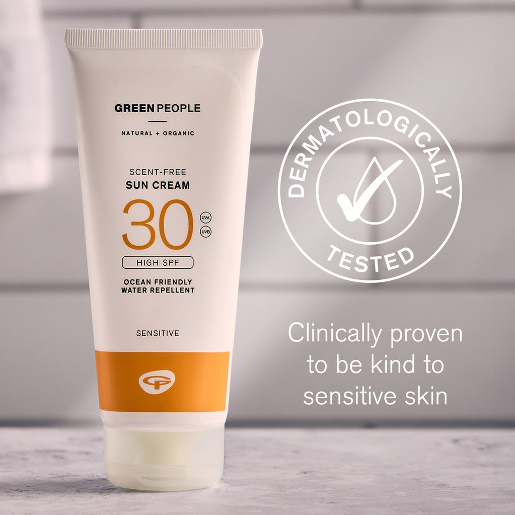 scent free SPF 30 100ml bottle dermatologically tested