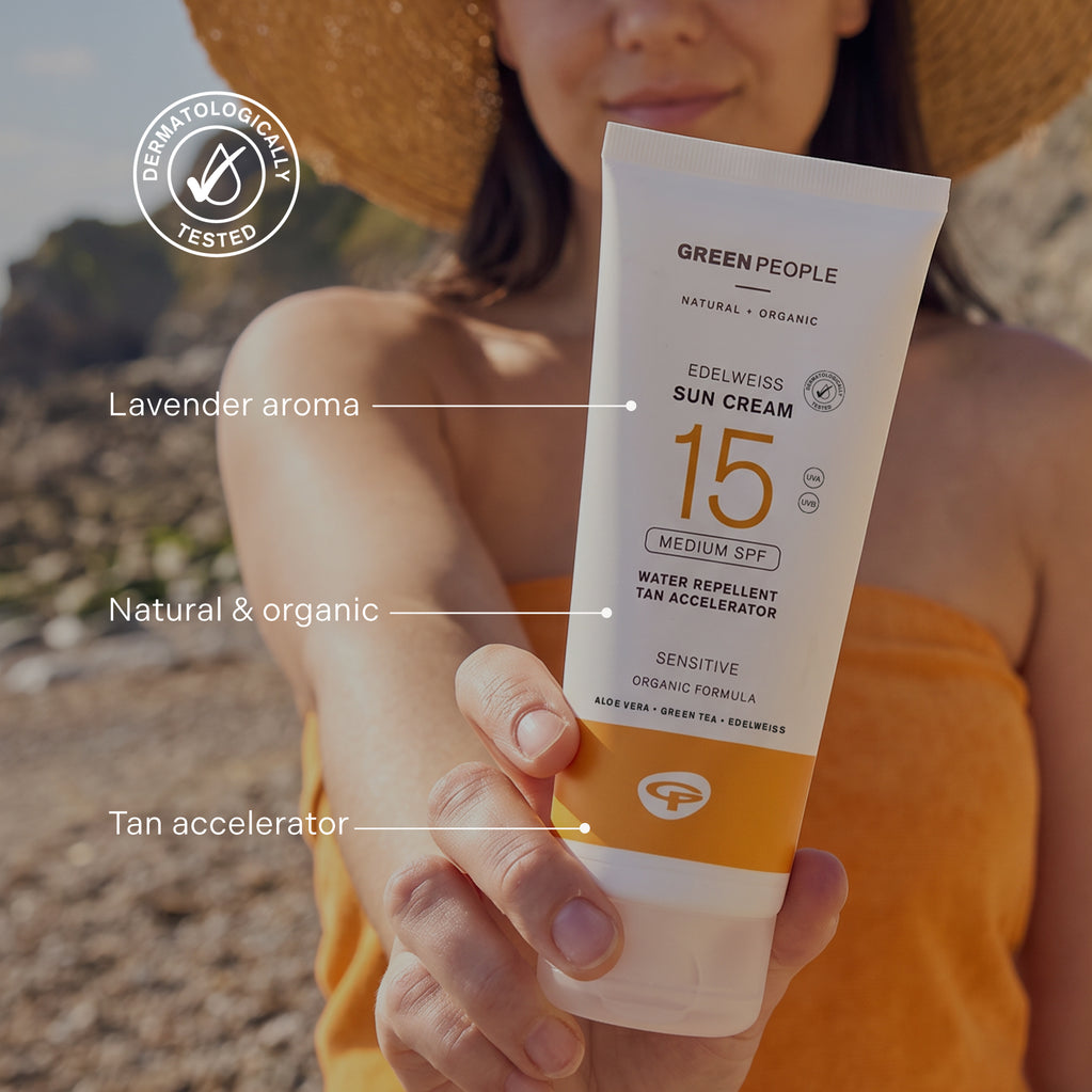 Edelweiss Sun Cream with Tan Accelerator - SPF15 200ml