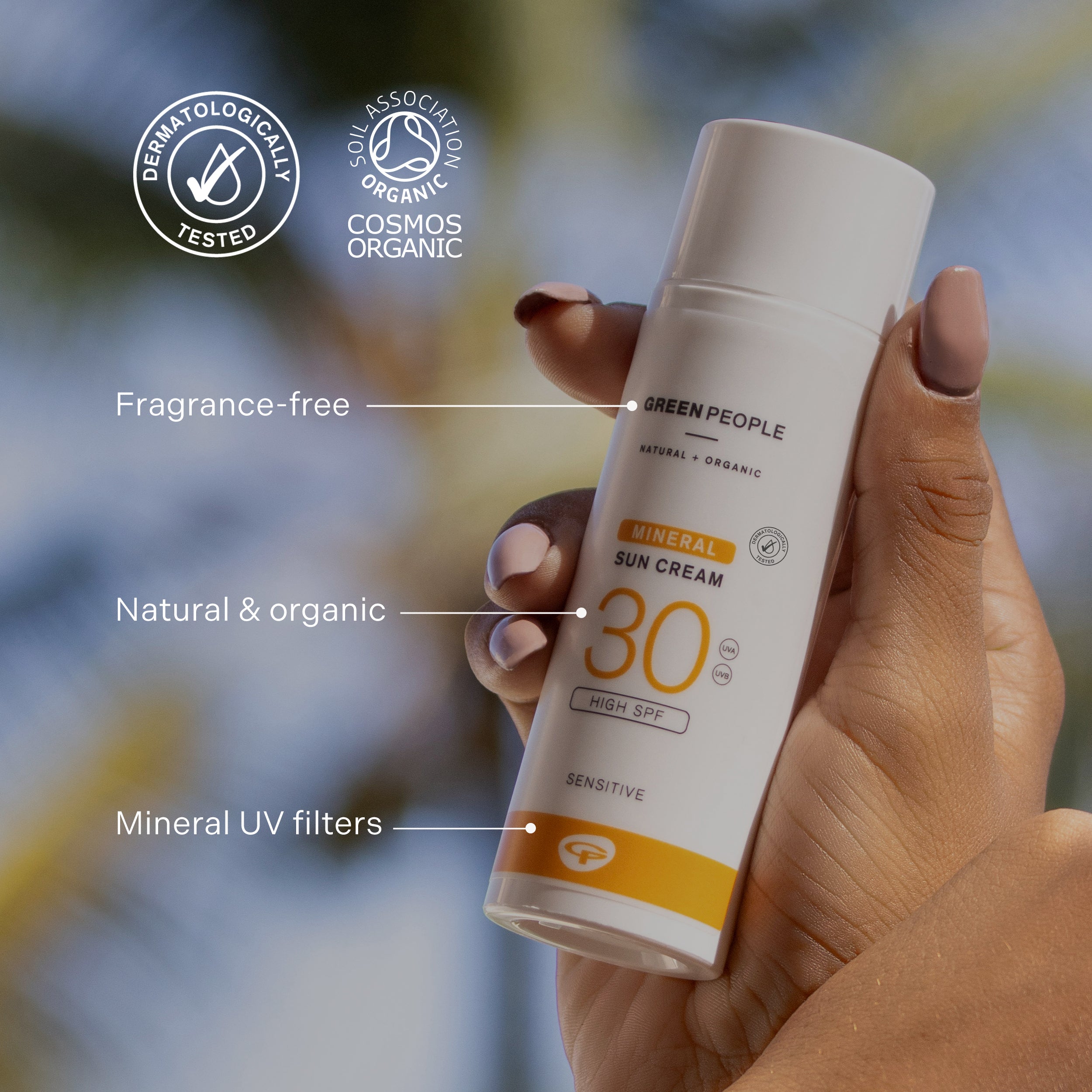 Mineral Sun Cream SPF30 50ml | Natural Zinc Oxide Sunscreen