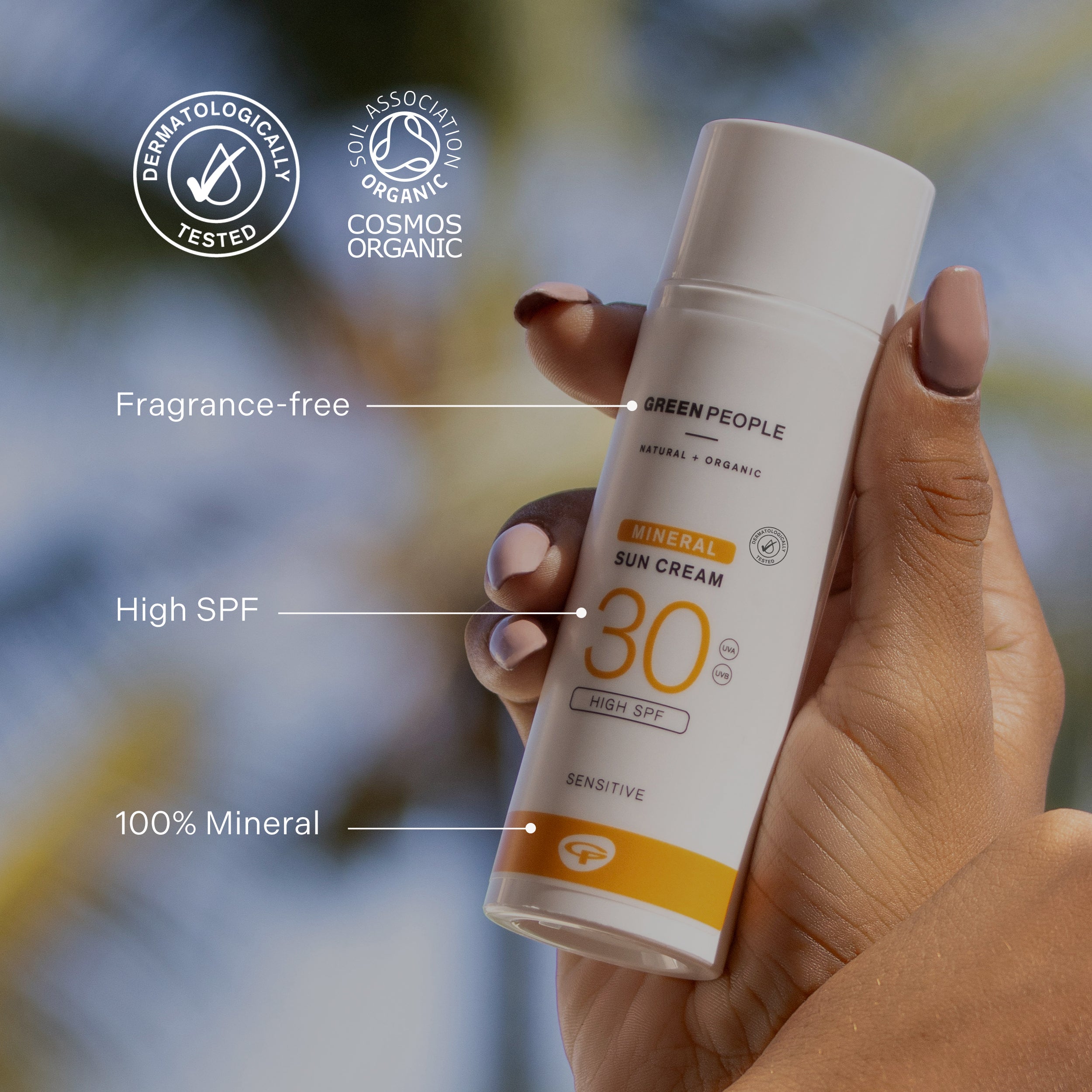 Mineral Sun Cream SPF30 50ml | Natural Zinc Oxide Sunscreen
