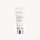 White and grey cream tube standing upright, centered on a light background. image