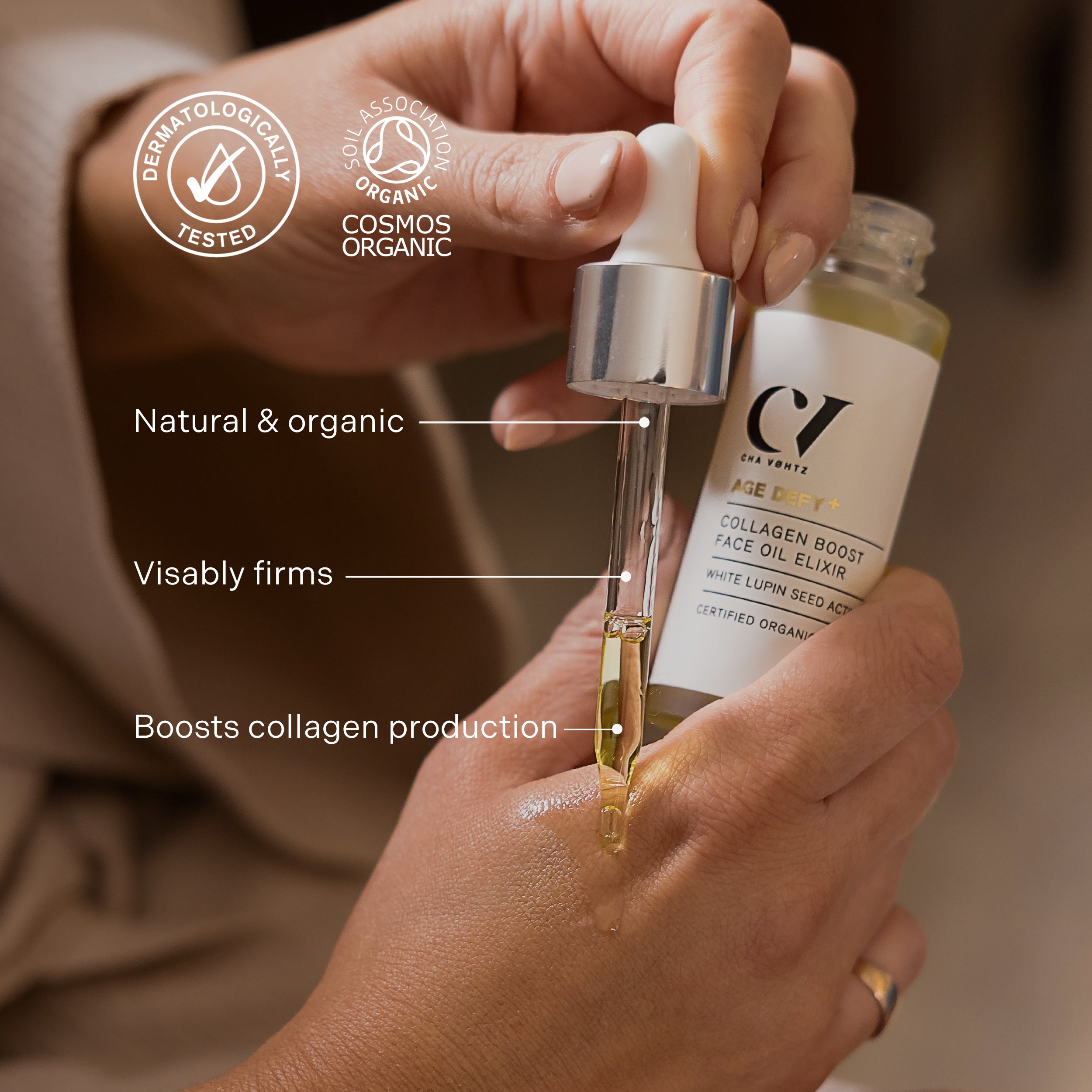 Age Defy+ Collagen Boost Face Oil Elixir 30ml | Natural & Organic