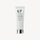 White squeeze tube with silver cap, centered vertically on a light gray background. Black and gold text on tube. image