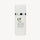 White cleansing cream pump bottle with silver band, centered on a white background. image