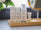 A collection of organic skincare products elegantly arranged